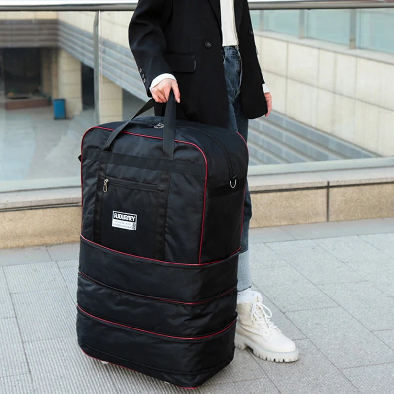 Foldable Unisex Universal Wheeled Travel Bag Expandable Large Capacity Luggage Bags with Wheels Carry On Trolley Carrier XM175