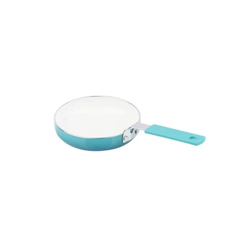 Ceramic Nonstick 12 Piece Cookware Set, Teal Ombre, Hand Wash Only Pots and Pans