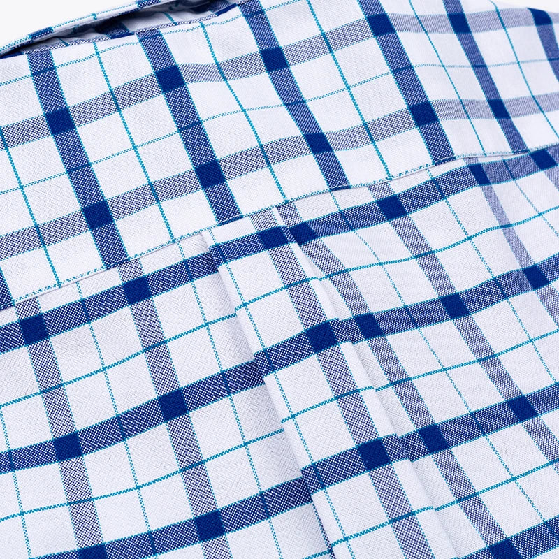 100% Pure Cotton Oxford Shirts for Men Long Sleeve Plaid Shirt Striped Male Shirt BusinessTartan Red Shirt Men Designer Shirts