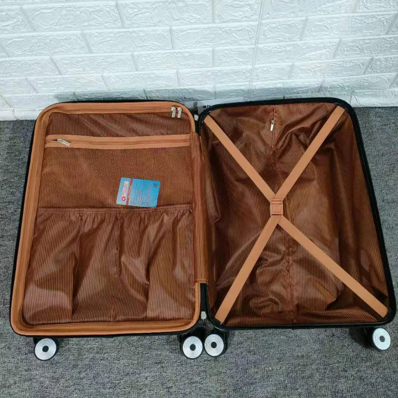 26''Large Travel Bag with Universal Mute Wheels Woman Fashion 20 Inch Carry on Luggage Zipper ABS Business Rolling Luggage Case