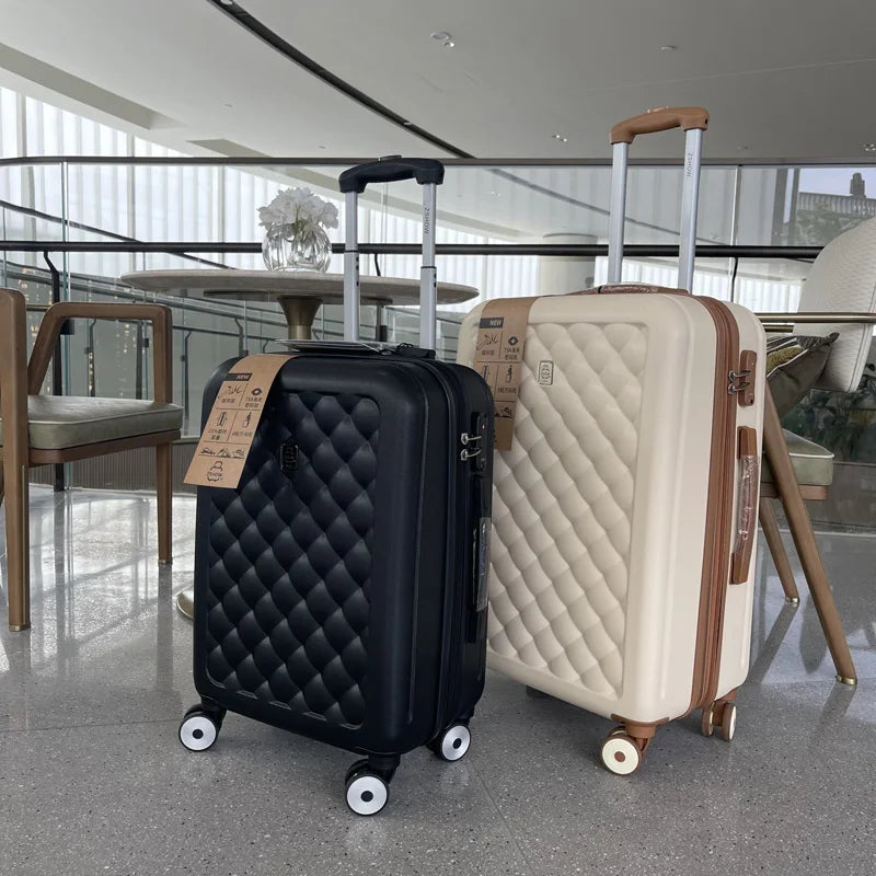 26''Large Travel Bag with Universal Mute Wheels Woman Fashion 20 Inch Carry on Luggage Zipper ABS Business Rolling Luggage Case