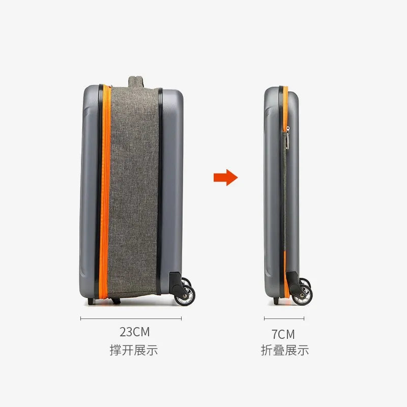20/24/28 Inch Foldable Storage Rolling Luggage Sets PC Suitcase Multi-functional Travel Bag Ultra Light Cabin Case Check-in Box
